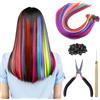 Corpower Set Di Extension Colorate Per Capelli, 100 Pezzi, Extension A Clip, Colpi Di Sole Colorati, Perfette Per Cosplay E Feste