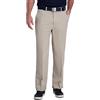 Haggar Cool Right Performance Flex Solid Classic Fit Flat Front Pant Pantaloni per Il Tempo Libero, Stringa, 38W x 29L Uomo