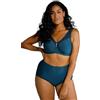 Ulla Popken Reggiseno di Sollievo da Donna, Senza Ferretto, Ciondolo con Strass, Coppa C-G Bra, Nero, 110C