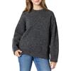Amazon Essentials Maglione Girocollo Oversize in Finto Mohair Donna, Carbone Puntinato, L
