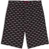 HUGO Pantaloncini da Uomo con Logo Split Pantaloncini Pigiama in Jersey di Cotone con Logo Stampato, 002nero, M