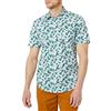 Amazon Essentials Camicia da Uomo a Maniche Corte con Stampa abbottonata, vestibilità Aderente, Motivo Fenicottero, Taglia S