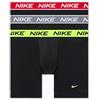 Nike all Day Micro Stretch Boxer Brief Underwear (3-Pack) Corti, Nero con Volt/Cool Grey/University Red, L (Pacco da 3) Uomo