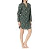 Amazon Essentials Camicia da Notte con Risvolto Dentellato in Tessuto di Flanella (Disponibili in Taglie Forti) Donna, Nero Folk, 4XL Plus