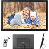 XYIANG Cornice portafoto digitale HD da 15,4 pollici con sensore di movimento, telecomando, schermo LED da 1080 x 800, compatibile con schede USB/SD