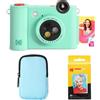 KODAK Smile+ 2-in-1 Fotocamera & Stampante Foto Bluetooth - Pacchetto Iniziale + Custodia Deluxe + Carta Zink 20pz - 10MP - Verde