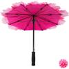Didiseaon Ombrello Scenico in Stoffa Delicata per Fotografia e Cosplay | Motivo Peonia, Metallo Leggero, Pattern Raffinati, Decorativo da Posa, per San e Natale