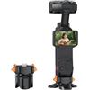SAMTN Mini treppiede in alluminio con supporto magnetico per Insta360 Luna Ultra, supporto di ricarica, supporto da scrivania, impugnatura piccola, bastone per selfie