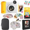 KODAK Smile+ 2-in-1 Fotocamera & Stampante Foto Regalo + Custodia + Carta Zink 20pz + Album + Set Adesivi + Cornici + Pennarelli - Bianca