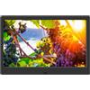 XYIANG Cornici per foto digitali da 21,5 pollici con schermo IPS da 1280 x 800, rotazione automatica, presentazione di diapositive, lettore musicale e video, Cal (nero)