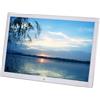 XYIANG Cornice per foto digitale, lettore pubblicitario HD, video 1080p, supporto USB/SD (argento 17)