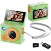 Tsophreniq Fotocamera a doppio obiettivo con scheda di memoria da 32 GB, foto video 1080p per attività all'aperto, viaggi, action camera esperta