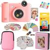 KODAK Smile+ 2-in-1 Fotocamera & Stampante Foto Regalo + Custodia + Carta Zink 20pz + Album + Cornici + Set Adesivi + Pennarelli - Rosa