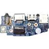 Tvvbbi For 14 5410 5415 Laptop RJ45 Earphone Audio USB Port Switch Power Button Board Cable 0C7N67 06K5G9 0GT9VW(Only Board)