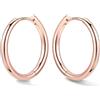 Bestyle Orecchini Cerchio Argento 925 Donna Oro Rosa Anallergici Leggeri