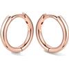Bestyle Orecchini Cerchio Argento 925 Donna Oro Rosa Anallergici Leggeri