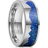 King Will Anelli in carburo di tungsteno color argento/oro, 8 mm, con design di montagna, fedi nuziali da uomo, per anniversario e partner, da donna, vestibilità comoda, 56.9 (18.1), Metallo non
