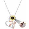 GROBTE Collana Personalizzata Con Foto All'interno, Collana in Argento 925 Collana Con Proiezione Personalizzata Collana Con Ciondolo a Forma Di Girasole per Le Donne Regalo per La Festa Della Mamma