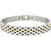 amorili Bracciale Uomo in Acciaio Inox Maglia Jubilee con Dettagli Dorati - Gioiello Maschile Elegante e Raffinato - Accessorio Resistente - Idea Regalo Uomo