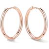 Bestyle Orecchini Cerchio Argento 925 Donna Oro/Argento Anallergici Leggeri | Piccoli Orecchini Cerchio Oro Placcato 14K alla Moda, Larghezza 8/10/12/14/16/18/20 mm, Regalo per Ragazze Donne Mamma