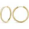 Bestyle Orecchini Cerchio Argento Sterling 925 Donna Oro Anallergici