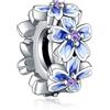 LaMenars Fiori Charm for 925 Argento Sterling per Bracciali delle donne e collane Pendente Pendente per il giorno di Natale San Valentino Festa della mamma Regali per le ragazze