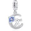 LaMenars Luna e Coniglio Charm for 925 Argento Sterling per Bracciali delle donne e collane Pendente Pendente per il giorn...