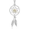 PLANETYS - Ciondolo Acchiappa Sogni Dreamcatcher Occhio di Santa Lucia Argento Sterling 925