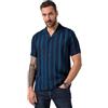 JP 1880 - Camicia da Uomo, Taglie Forti, Taglia Grande, L-8XL, Cuba, a Righe AOP, Viscose, 1/2