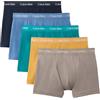 Calvin Klein Uomo Pantaloncini Boxer Confezione da 5 Trunks Intimo, Multicolore (Driftwood/Moonlight Blue/Fanfare/), M