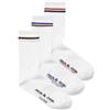 JACK & JONES Socks 3 Pack Jacboston-Calze da Tennis, Confezione da 3, Bianco, Taglia Unica (Pacco da 3) Uomo