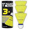 Talbot-Torro Donic-Schildkröt Talbot-Torro 479113, Talbot-Torro Volani da Badminton Tech 350, Lattina 3 Pezzi, Nilon, Bianco, velocità: Blu/Media Unisex-Adulto, Giallo, M