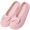 Solshine - Pantofole chiuse in cotone, da donna, modello ballerina, T002, Colore: rosa., 35/36 EU
