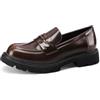 QUEEN HELENA Mocassini Classici Casual Eleganti Francesine Donna X31-50 (Marrone, Sistema Taglie Calzature EU, Adulto, Donna, Numero, Media, 37)