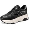 QUEEN HELENA Sneakers Platform Scarpe da Ginnastica Casual Donna X30-21 (X33-25 Nero, Sistema Taglie Calzature EU, Adulto, Donna, Numero, Media, 39)