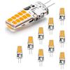 I-SHUNFA Lampadine LED G4, AC/DC 12V ha portato lampadina G4, 250LM bianco caldo 3000K No Flicker lampadina LED, 2W sostituisce 20W lampadine alogene, non dimmerabile, per cucina cappa, 10 Pack