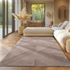 SIMPEX Tappeto Beige Monocromatico Stile Boho Scandinavo 160x230 cm Tappeto Decorativo Morbido e Facile da Mantenere Lavabile Effetto 3D Tappeto per Soggiorno e Camera da Letto