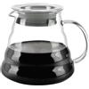 VIA CREMA Caraffa Server Caffè V60 900ml in Vetro Borosilicato - Resistente al Calore - Con Coperchio - Graduata - Per Caffè Pour Over, Dripper V60, Chemex