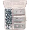 cyclingcolors 30x Vite + Lama Tosaerba tagliaerba Robot Compatibile con Worx Landroid Kress Mission 3543-01, WA0176, WA0789, KA0001, KA0002 (36mm x 18mm x 1,0mm)