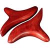 Exceart, set di 2 bastoncini in legno per massaggi Gua Sha Thai, strumenti per massaggi del viso, per mani, testa, piedi, viso, corpo (rosso scuro)