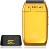 Supreme Trimmer Crunch STF602 - Rasoio a doppia lamina impermeabile da uomo, durata 150 minuti, rasoio elettrico senza fili e con filo per bagnato/asciutto, fogli ipoallergenici per viso, testa e