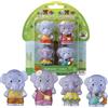 Klorofil Set di 4 personaggi Famiglia Elefante