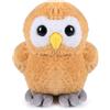 Carehabi Gufo Peluche Peluchetto con Imbottitura Morbida Gufo Peluche Neonato per Giochi e Coccole Doudou per Bambini e Adulti
