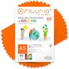 OFITURIA Fogli Colorati A5 80g, Confezione da 50 Fogli - Carta Colorata per Lavoretti, Stampante e Scrapbooking - Fogli A5 Colorati - Ideale Origami, Ufficio e Scuola (Arancione)