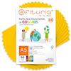 OFITURIA Fogli Colorati A5 80g, Confezione da 50 Fogli - Carta Colorata per Lavoretti, Stampante e Scrapbooking - Fogli A5 Colorati - Ideale Origami, Ufficio e Scuola (Naranja)