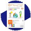 OFITURIA Fogli Colorati A5 80g, Confezione da 50 Fogli - Carta Colorata per Lavoretti, Stampante e Scrapbooking - Fogli A5 Colorati - Ideale Origami, Ufficio e Scuola (Blu Scuro)