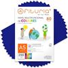 OFITURIA Fogli Colorati A5 80g, Confezione da 250 Fogli - Carta Colorata per Lavoretti, Stampante e Scrapbooking - Fogli A5 Colorati - Ideale Origami, Ufficio e Scuola (Blu Scuro)