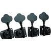 Guyker Testa della macchina per basso (2R + 2L) - rapporto 1:21 ingranaggi Open Frame Tuner Tuning Key Pegs di ricambio per chitarra elettrica jazz basso o strumenti di precisione, nero