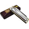 ADIYA Arpa diatonica Blues Harmonica Arp, organo bocca Arpa 10 fori 20 toni 1072-F chiave con conchiglia, strumento armonica standard per principianti, giocatori professionisti, studenti e bambini