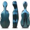 YoungMonic Colorful Advance - Custodia per violoncello 4/4, in fibra di carbonio, con ruote, resistente, verde scuro, Verde scuro